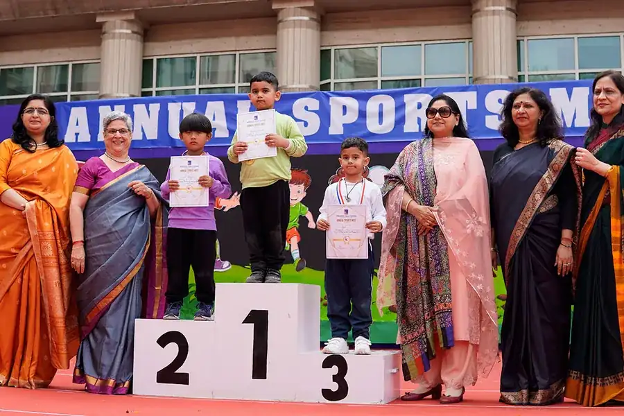 Prize-giving at the Annual Sports Meet